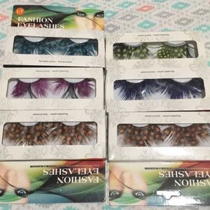 Colorful feather eyelashes two for$6with gift